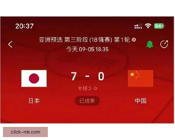 国足18强赛客场遭日本大比分击败引发球迷热议
